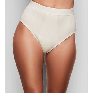 SKIMS NWT Cotton Rib High Rise Brief in Bone
